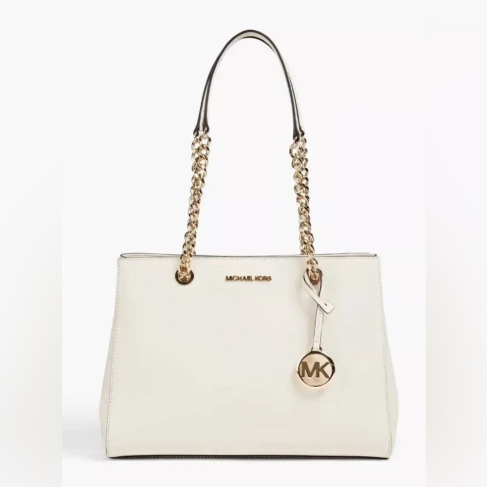 Michael Kors Savannah Tote Bag Light Cream NWT